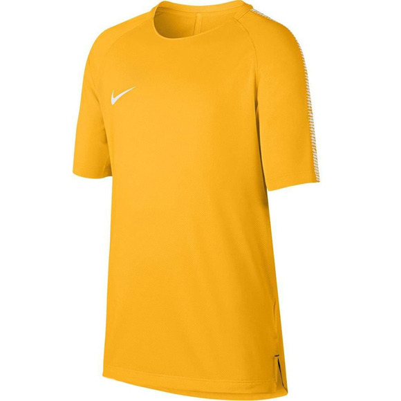 Koszulka dla dzieci Nike Breathe Squad SS Top JUNIOR żółta 859877 845