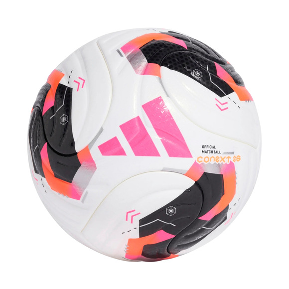 Piłka nożna adidas Conext 26 Pro biało-różowo-czarna KE5866