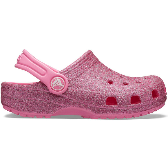 Chodaki dla dzieci Crocs Classic Glitter Clog różowe 205441 669