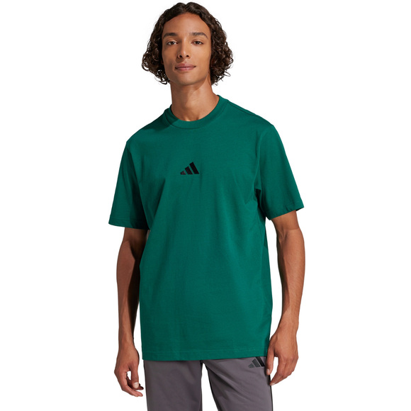 Koszulka męska adidas Essentials Small Logo Single Jersey zielona JF1096