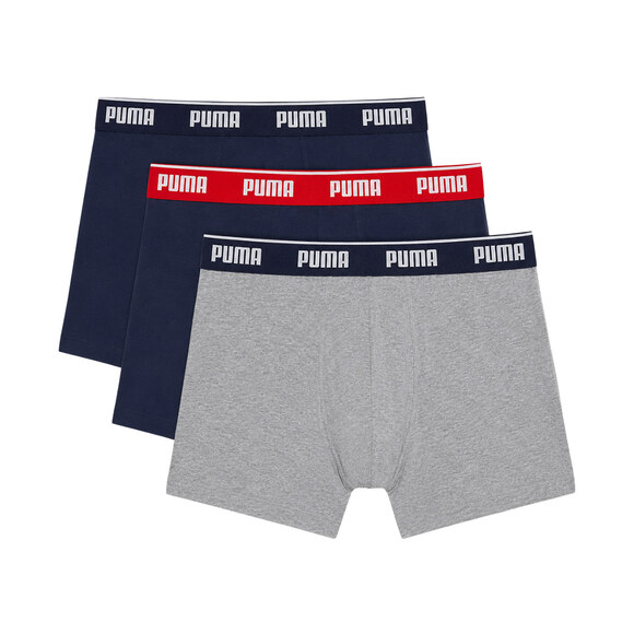 Bokserki męskie Puma 3 pak granatowe, szare 947130 05