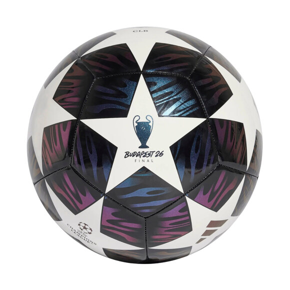 Piłka nożna adidas UCL 25/26 Final Club czarno-fioletowo-biała JX9091
