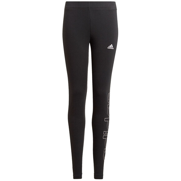 Legginsy dla dzieci adidas Essentials Logo czarne GN4044