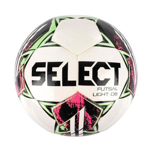 Piłka nożna Select Hala Futsal Light DB v22 II gatunek biało-zielono-różowa 17647/370017