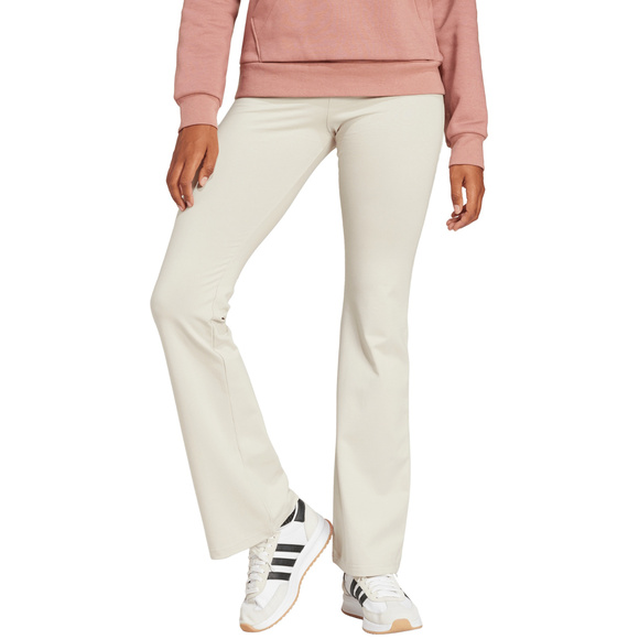 Legginsy damskie adidas Essentials Small Logo Flared kremowe JD3072 