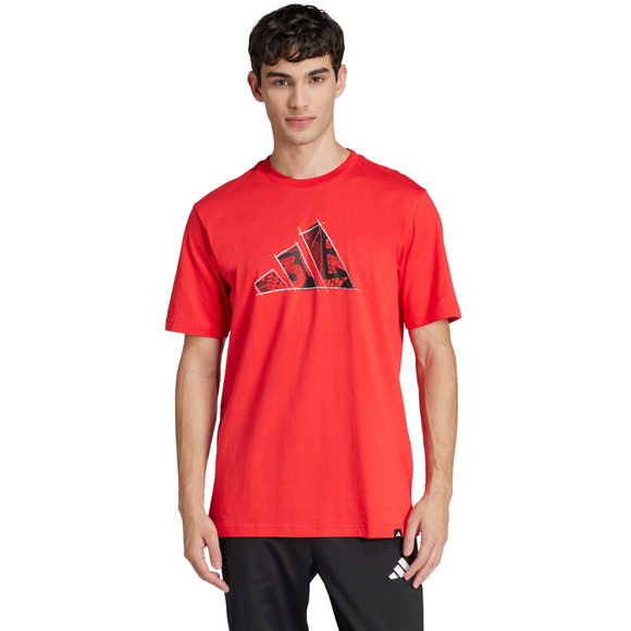Koszulka męska adidas Logo Graphic czerwona JJ3934