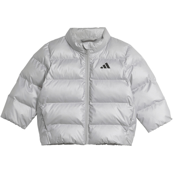 Kurtka dla dzieci adidas Synthetic Down Glam srebrna JM8870