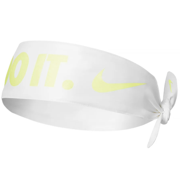 Opaska na głowę Nike Dri-Fit Tie biało-żółta N1003463132OS