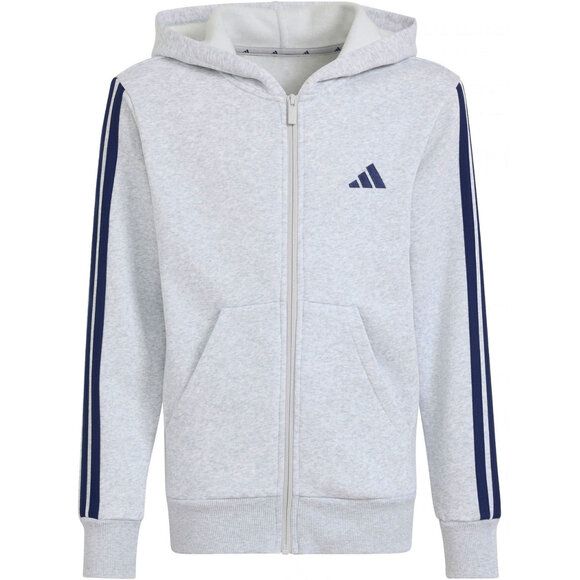 Bluza dla dzieci adidas Essentials Full-Zip Hoodie jasnoszara KQ9050