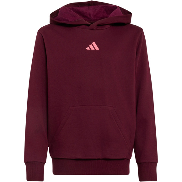 Bluza dla dzieci adidas Essentials Hoodie bordowa KT3380