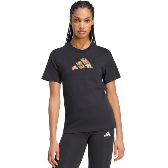 Koszulka damska adidas Floral Regular Graphic czarna KT2766