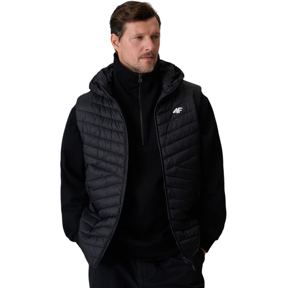 Kamizelka męska 4F M344 głęboka czerń 4FWSS26TVJAM344 20S