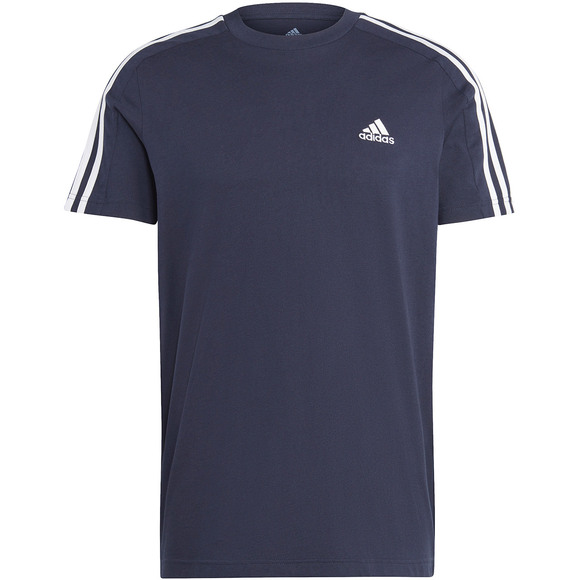 Koszulka męska adidas Essentials Single Jersey 3-Stripes Tee granatowa IC9335