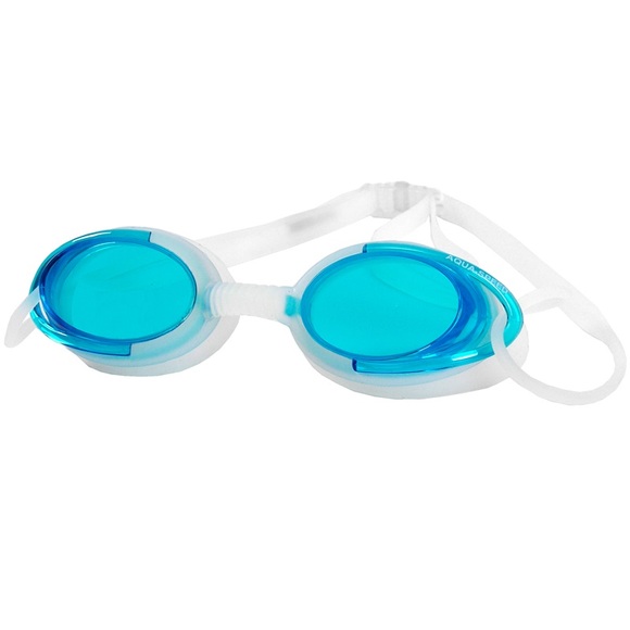Okulary pływackie Aqua-speed Malibu biało błękitne 29 008  