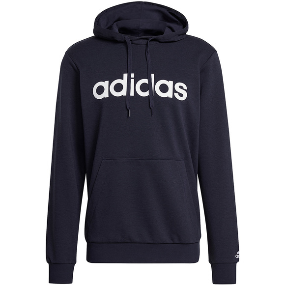 Bluza męska adidas Essentials French Terry Linear Logo Hoodie granatowa GK9066