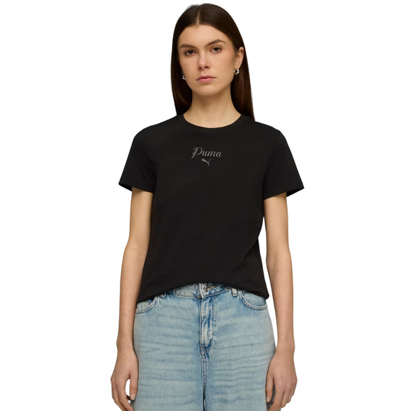 Koszulka damska Puma ESS Script Tee czarna 691760 01