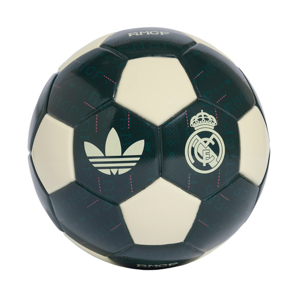 Piłka nożna adidas Real Madrid Away Mini czarno-beżowa KC9700