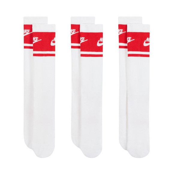 Skarpety Nike Everyday Elevated Crew 3 pary biało-czerwone IM7949 900