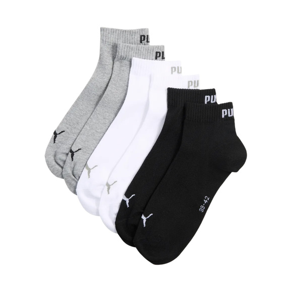 Skarpety Puma Quarter Plain 3pak czarne, białe, szare 938589 17