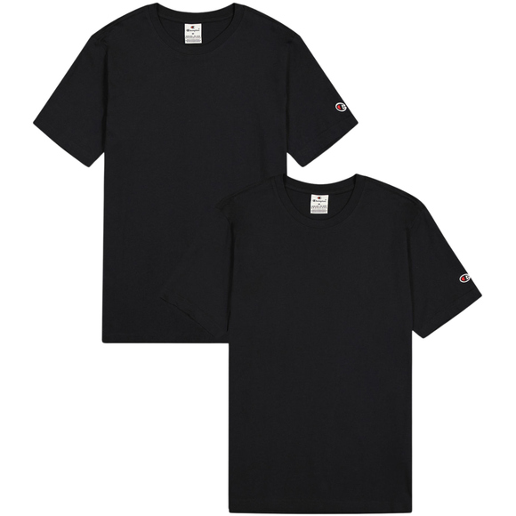 Koszulka męska Champion Short Sleeve T-shirt 2-pak czarna 220267 KK001