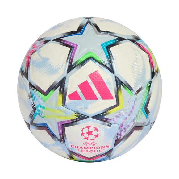 Piłka nożna adidas UCL Pro 26/27 League Stage biało-błękitna / kolorowa KE9757