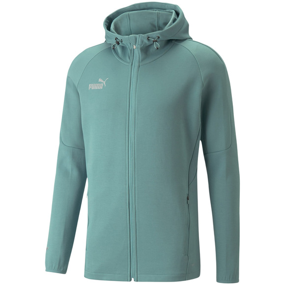 Bluza męska Puma teamFINAL Casuals Hooded Jkt zielona 657383 34