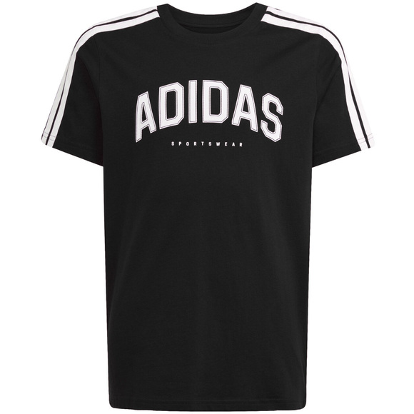 Koszulka dla dzieci adidas Codes Collegiate Graphic Tee czarna JL6139