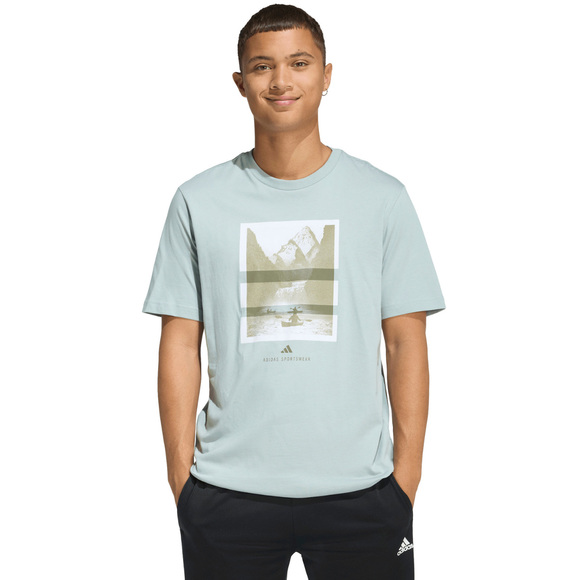 Koszulka męska adidas Outdoor Kayaking Graphic miętowa KG5409