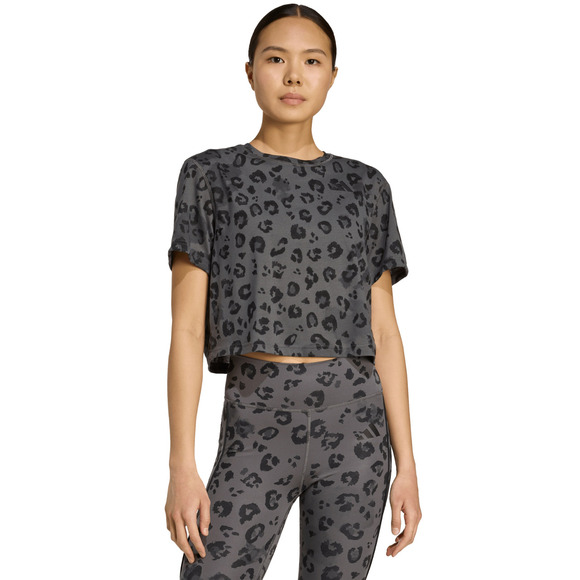 Koszulka damska adidas Workout Essentials szara JN2646