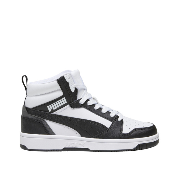 Buty dla dzieci Puma Rebound V6 Mid biało-czarne 393831 01