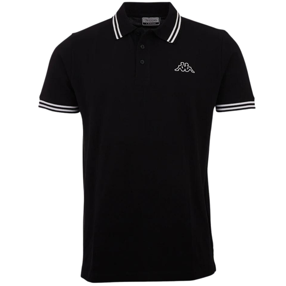 Koszulka męska polo Kappa czarna 709361 19-4006