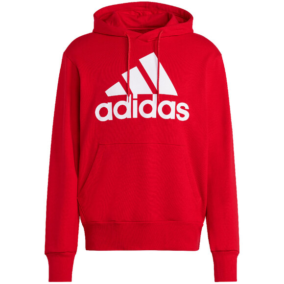 Bluza męska adidas Essentials French Terry Big Logo Hoodie czerwona IC9365