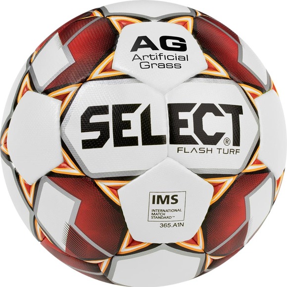 Piłka nożna Select Flash Turf 5 2019 IMS biało-czerwono-pomarańczowa 14990