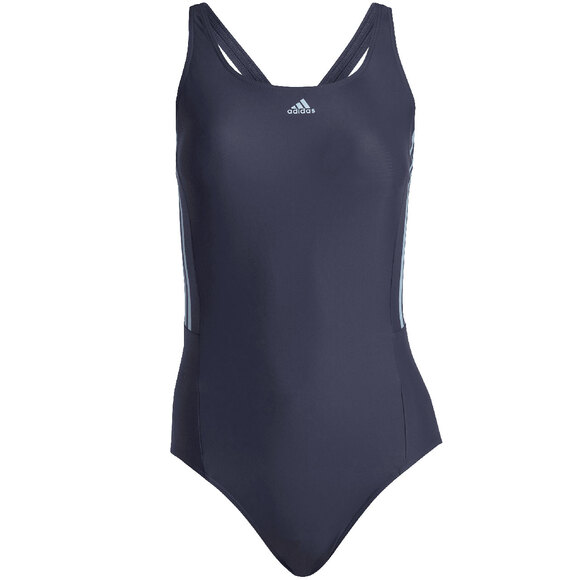 Kostium kąpielowy damski adidas Mid 3-Stripes Swimsuit granatowy HS5317