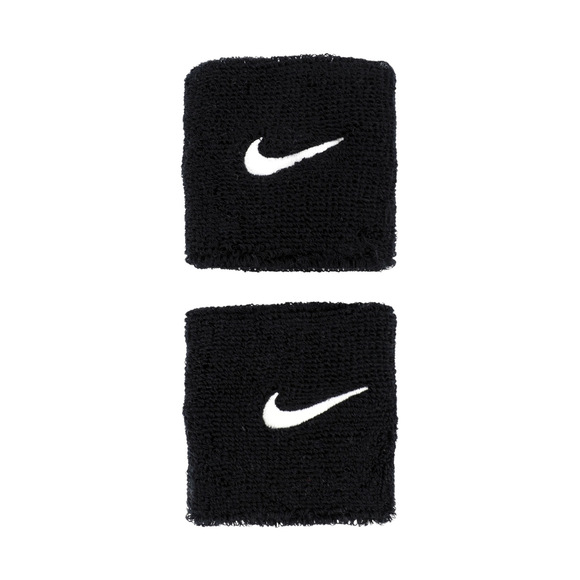 Frotki na rękę Nike Swoosh Wristbands 2 szt. czarne N1012405010OS