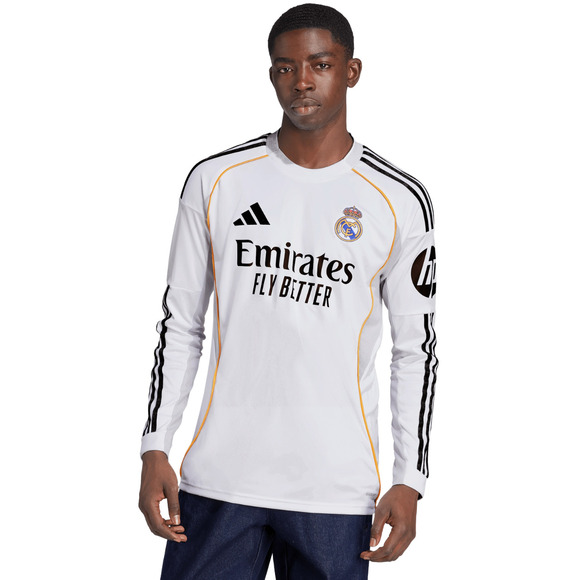 Koszulka męska adidas Real Madrid 25/26 Long Sleeve Home biała JN8884