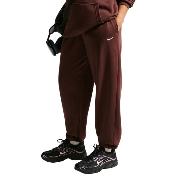 Spodnie dla dzieci Nike Sportswear Studio Fleece brązowe IM4905 658