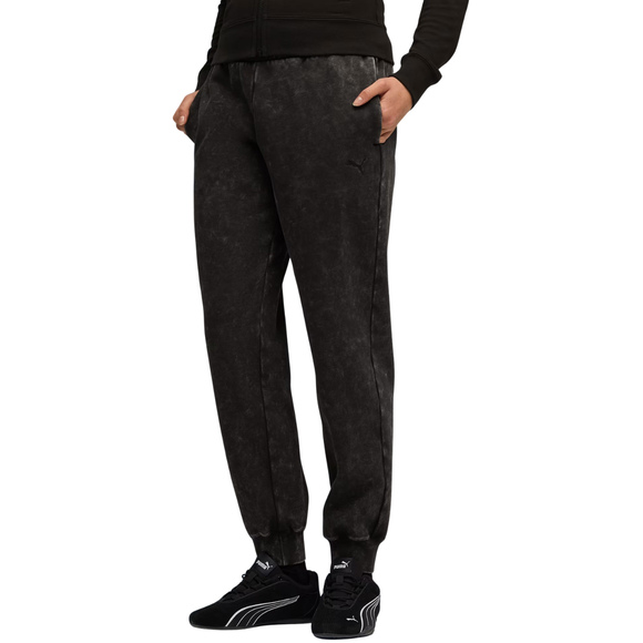 Spodnie damskie Puma ESS Elevated Comfort Wash Sweatpants czarne 688104 01
