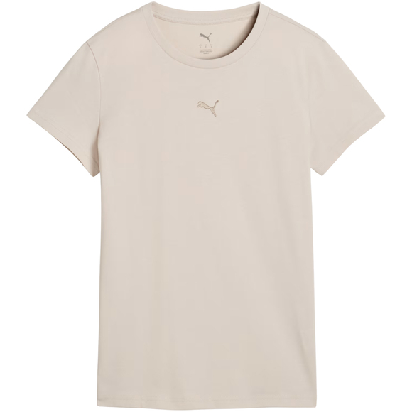 Koszulka damska Puma Ess Centered Cat Logo Tee jasnobeżowa 692916 82