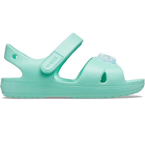 Sandały dla dzieci Crocs Classic Cross Strap Charm miętowe 206947 3U3