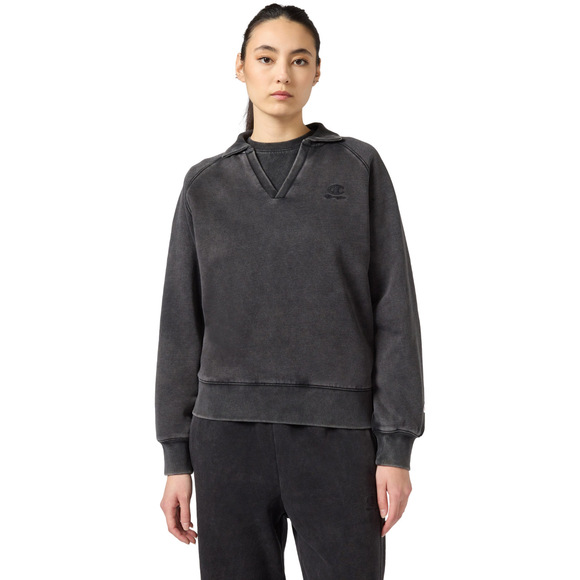 Bluza damska Champion Polo Neck Sweatshirt szara 118366 KK001