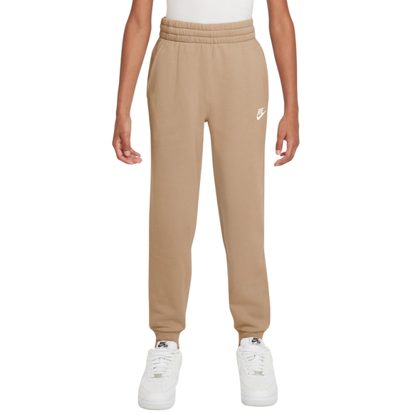 Spodnie dla dzieci Nike Sportswear Club Fleece beżowe FD3008 286