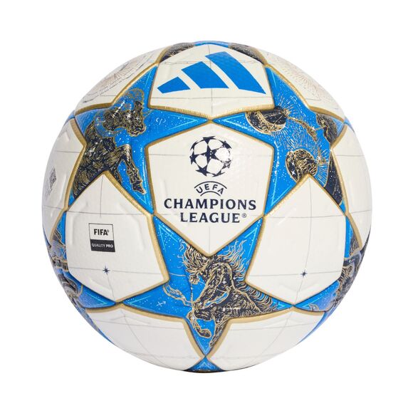 Piłka nożna adidas UCL Pro 25/26 League Stage biało-niebiesko-złota JD0188