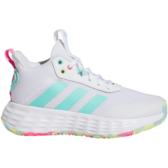 Buty dla dzieci adidas Ownthegame 2.0 biało-niebieskie IF2696