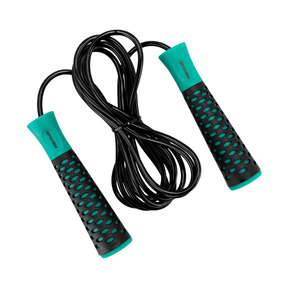 Skakanka z łożyskami Spokey Candy Rope czarno-zielona 943631