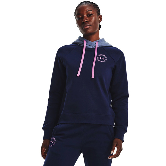 Bluza damska Under Armour Rival Fleece CB Hoodie granatowa 1373031 410