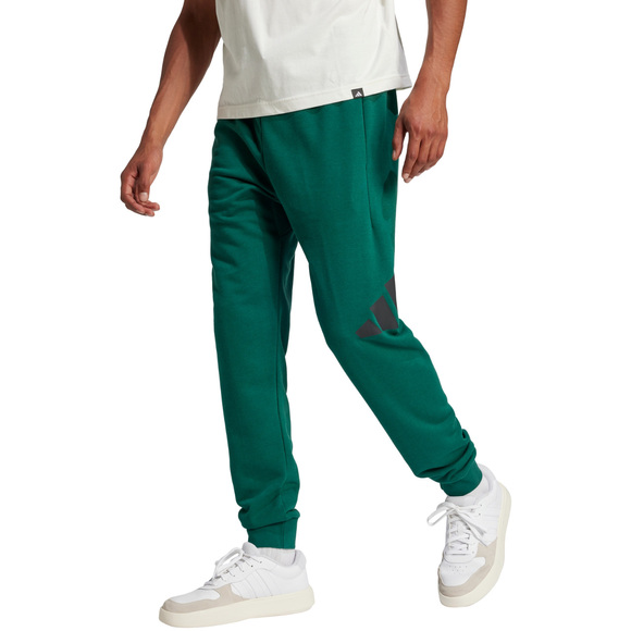 Spodnie męskie adidas Essentials Big Logo French Terry zielone JE8971