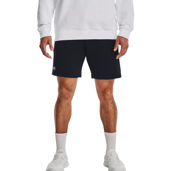 Spodenki męskie Under Aromur Rival Fleece czarne 1379779 001