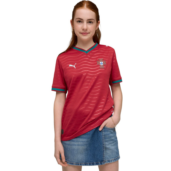 Koszulka dla dzieci Puma FPF Portugal Home Jersey Replica Club czerwona 783281 01