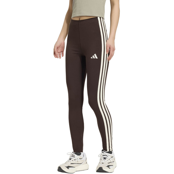 Legginsy damskie adidas Essentials 3-Stripes brązowe KS6286